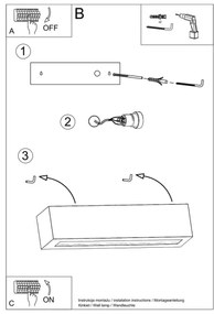Aplică perete VEGA 1xE27/60W/230V alb
