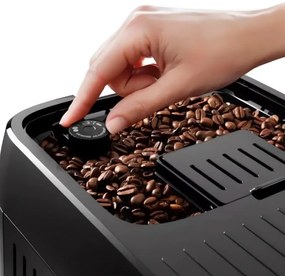 Espressor automat DeLonghi Magnifica PLUS ECAM 320.60.B, 1450W, 15 bar, 1.8l, 15 programe, 13 trepte de macinare, Ecran tactil TFT, LatteCrema Hot, Boabe de cafea, Negru