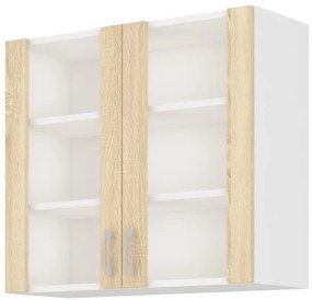 Dulap superior de bucătărie Sylrona 80 GS 72 2F (alb + stejar sonoma). 1032967