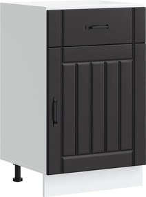 vidaXL Dulap de bază de bucătărie „Lucca” din lemn negru prelucrat