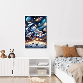 Tablou astronaut fericit în spațiu