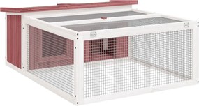 vidaXL Cușcă de iepuri, cafeniu, 117,5x97x47,5cm, lemn masiv de pin