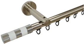 Galerie SIMPLA PRINDERE PERETE TEAVA PROFIL 19 MM -CILINDRU ALB- INOX (Alege marime: 320 cm)