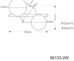 Lustră LED aplicată RIHA 2xG9/3W/230V Globo 56133-2W