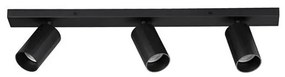 Plafoniera cu 3 spoturi GU10 ZELOS negru