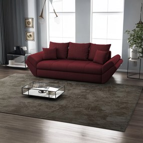 Canapea extensibilă dumonde cu ladă de depozitare si sezut confortabil din spuma high-density, Loana Enjoy Red 250x100 cm