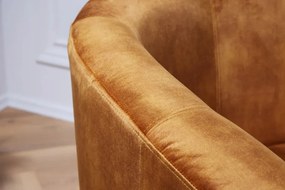 Fotoliu elegant si confortabil Hemingway, Catifea, Galben Mustar A-43892 VC