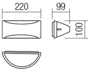 Aplică LED de exterior Redo 90191 SCUDO LED/10W/230V 3000K IP54 antracit