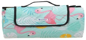 Patura de picnic, 200 x 200 cm, model flamingo