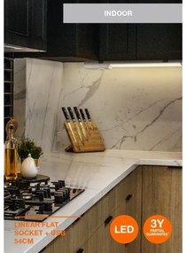 Corp de iluminat LED cu prize pentru mobilier de bucătărie LINEAR LED/10W/230V Ledvance