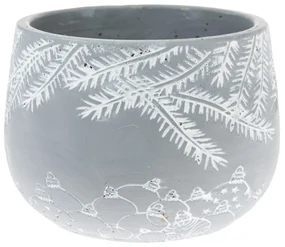 Mască de ghiveci din beton Winter pot, 15,5 x11 cm