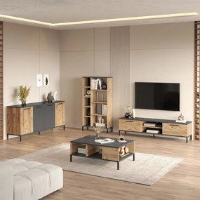 Set Mobilier pentru Sufragerie, RL6-AA, Antracit / Atlantic Pine