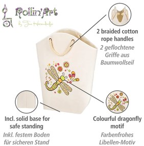 Coș de rufe din material textil 58 l Rollin'Art Libelle – Wenko