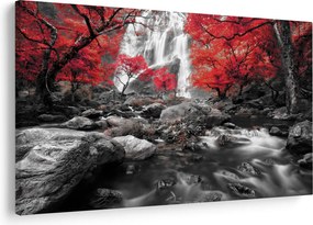 Tablou - Cascade în peisajul de toamnă (90x60 cm)