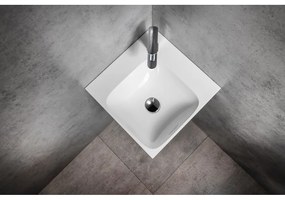 Chiuvetă albă din compozit mineral 40x40 cm Emona – Sapho