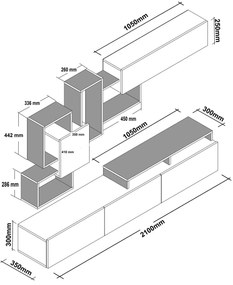 Mobilier living Amoria (Alb) . 1101361