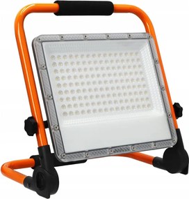 Proiector LED cu stativ, 100W, 230V, 4500K, IP65, portocaliu
