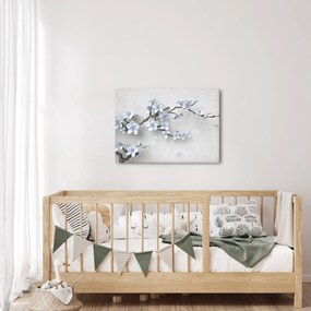 Tablou cu flori albastre (70x50 cm)