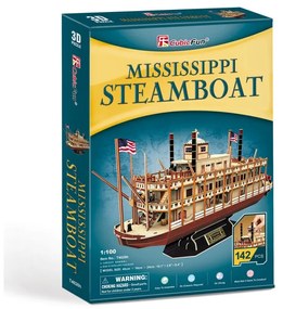 PUZZLE 3D NAVA MISSISSIPPI STEAMBOAT USA 142 PIESE - CUBICFUN (CUT4026H)