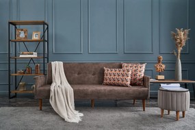Canapea extensibilă cu 3 locuri Navan-Brown Maro