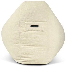 Fotoliu bean bag crem cu tapițerie din țesătură bouclé Snug 100 – SLOWDOWN