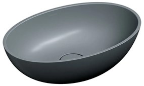 Omnires Shell M+ lavoar 50x32 cm ovale de blat gri piatra SHELL500UNAG