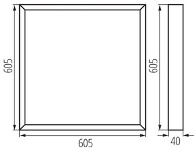 Panou LED aplicat Kanlux 37275 BLINGO LED/34W/230V 60x60 cm