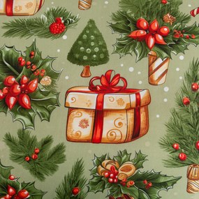 Lenjerie de pat din microfibra CHRISTMAS PRESENTS verde Dimensiune lenjerie de pat: 70 x 90 cm | 140 x 200 cm