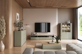Comodă Elivo 150 cm cu sertare - eucalipt / stejar baltic dune