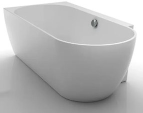 Cada freestanding Kreiner Ceylon 166x80 cm finisaj alb stanga lipita de perete BTW