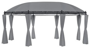 vidaXL Pavilion cu perdele, antracit, 520x349x255 cm