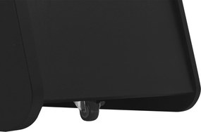 Măsuță laterală cu roți, colțuri rotunjite, mobilă, economisitoare de spațiu, pentru living și dormitor, 81x33x51,5 cm, Negru