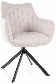 Scaun de bucătărie Azalia Velvet, crem / negru