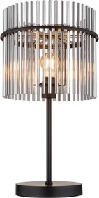 Globo 15698T1 - Lampă de masă GORLEY 1xE14/60W/230V Ø 30 cm neagră