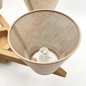 Lustră aplicată Brilagi ANTHONY 5xE14/40W/230V stejar/bej