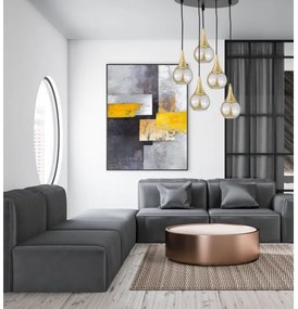 Lustră pe cablu LACRIMA HONEY 5xE27/60W/230V d. 45 cm