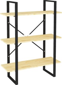 vidaXL Bibliotecă cu 3 rafturi, 80x30x105 cm, lemn masiv de pin