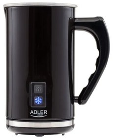Aparat pentru spumat lapte Adler AD 4478, 500W, 240 ml, Acoperire antiaderenta, Protectie STRIX, Otel negru