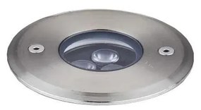 Corp de iluminat LED pentru căi de acces Ideal Lux FLOOR LED/3W/230V d. 9 cm CRI 90 IP67 crom