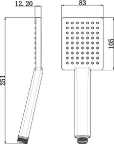Cap de duș argintiu lucios din plastic – Sapho