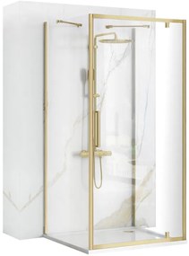 Cabina de dus De colt Rapid Swing 100x80 cm auriu periat