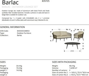 Set de 4 piese pentru exterior Barlac