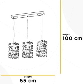 Lustră pe cablu ONLI FORESTA 3xE27/15W/230V negru