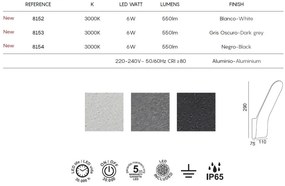 Aplica LED iluminat exterior ambiental IP65 ANDES gri