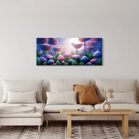 Tablou - Ciuperci sub lună plină (120x50 cm)