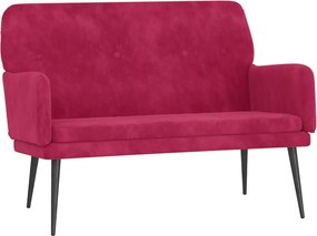 vidaXL Bancă, roșu vin, 108x79x79 cm, catifea