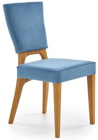 Scaun de sufragerie Wanny (Albastru + Lemn). 1048711