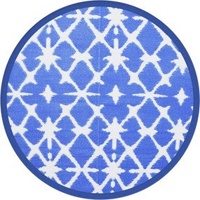 vidaXL Covor de exterior, ARAKIL albastru și alb, Ø160 cm, PP