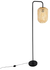 Lampă de podea inteligentă din bambus, incl. WiFi ST64 - Yvonne