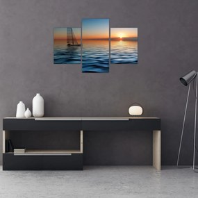 Tablou - Bărci cu vele pe mare (90x60 cm)